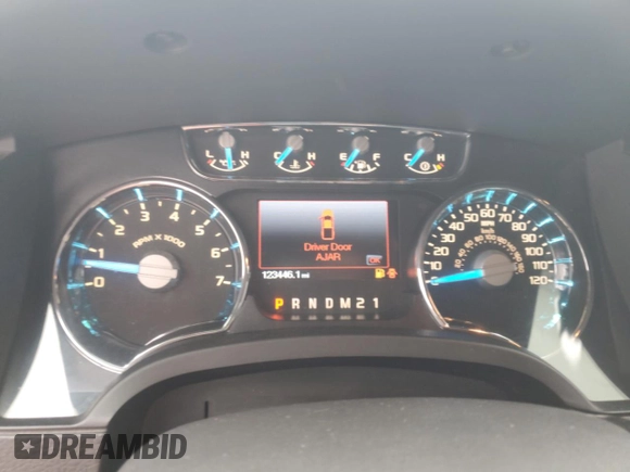 2013 Ford F-150 XL with VIN 1FTFW1ET7DKG21120, listed as a Copart auction lot 60106235 with 123,446 mi miles and Salvage title. Bid and sale history available at DreamBid. Image 9.