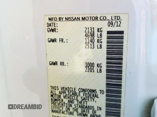 2013 Nissan Maxima SV with VIN 1N4AA5AP7DC804624, listed as a Copart auction lot 53981045 with 178,299 mi miles and Salvage title. Bid and sale history available at DreamBid. Image 12.