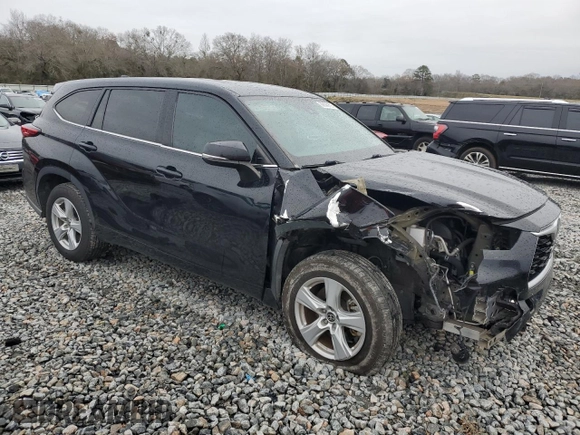 2020 Toyota Highlander LE with VIN 5TDZZRAH6LS000463, listed as a Copart auction lot 88069555 with 77,032 mi miles and Salvage title. Bid and sale history available at DreamBid. Image 4.