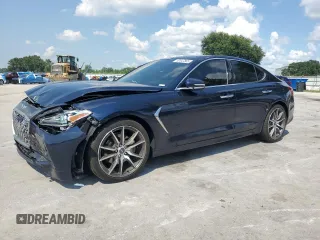2020 Genesis G70 2.0T with VIN KMTG44LA0LU064780, listed as a Copart auction lot 62447805 with 80,336 mi miles and Non repairable. Bid and sale history available at DreamBid. Image 1.