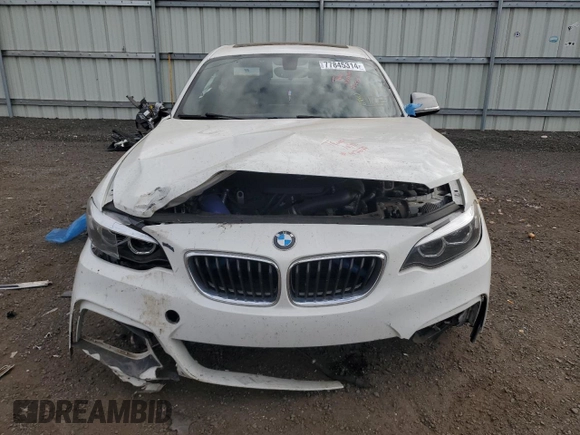2018 BMW 2 Series M240i with VIN WBA2J5C56JVB28001, listed as a Copart auction lot 77845314 with 0 mi miles and Salvage Title. Bid and sale history available at carsss.com. Image 5.