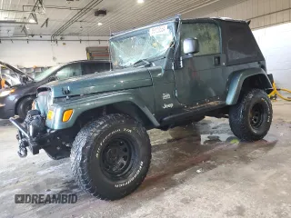 2003 Jeep Wrangler Sahara with VIN 1J4FA59S23P303232, listed as a Copart auction lot 85120554 with 76,605 mi miles and Salvage Title. Bid and sale history available at carsss.com. Image 1.
