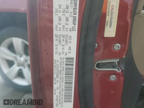 2014 Jeep Compass Latitude with VIN 1C4NJCEA7ED532061, listed as a Copart auction lot 52449655 with 178,320 mi miles and Salvage Title. Bid and sale history available at carsss.com. Image 14.