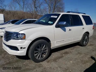 2015 Lincoln Navigator with VIN 5LMJJ2JT7FEJ14619, listed as a Copart auction lot 47436515 with 49,600 mi miles and Salvage Title. Bid and sale history available at carsss.com. Image 1.