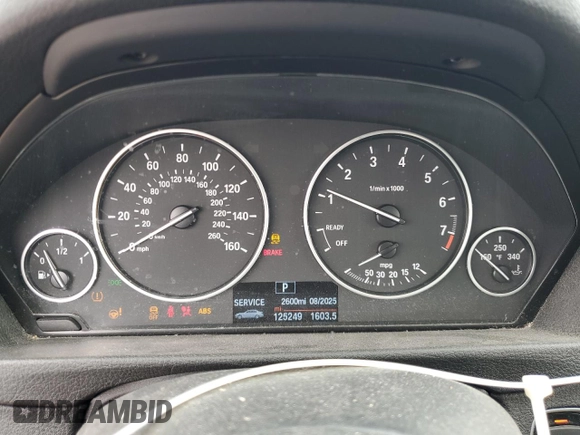 2014 BMW 3 Series 328i with VIN WBA3A5C55EP603570, listed as a Copart auction lot 52092455 with 125,249 mi miles and Salvage Title. Bid and sale history available at DreamBid. Image 9.