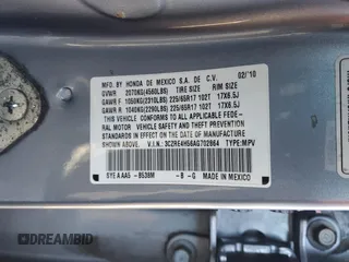 2010 Honda CR-V EX with VIN 3CZRE4H56AG702864, listed as a Copart auction lot 45662735 with 153,042 mi miles and Salvage Title. Bid and sale history available at carsss.com. Image 14.