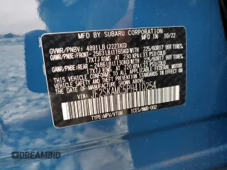 2023 Subaru Forester Wilderness with VIN JF2SKAMC5PH410254, listed as a Copart auction lot 62316355 with 22,062 mi miles and Salvage title. Bid and sale history available at DreamBid. Image 13.