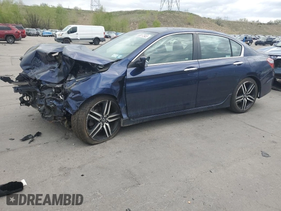 2016 Honda Accord Sport z VIN 1HGCR2F54GA194281, wystawiony jako Copart lot #55817345 z przebiegiem 122 592 mil mil oraz Szkoda całkowita • Salvage title. Historia ofert i sprzedaży dostępna na DreamBid. Obrazek 1.