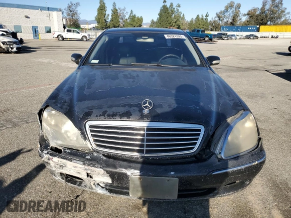 2001 Mercedes-Benz S-Class with VIN WDBNG70J61A199696, listed as a Copart auction lot 46324395 with 0 mi miles and Salvage Title. Bid and sale history available at carsss.com. Image 5.