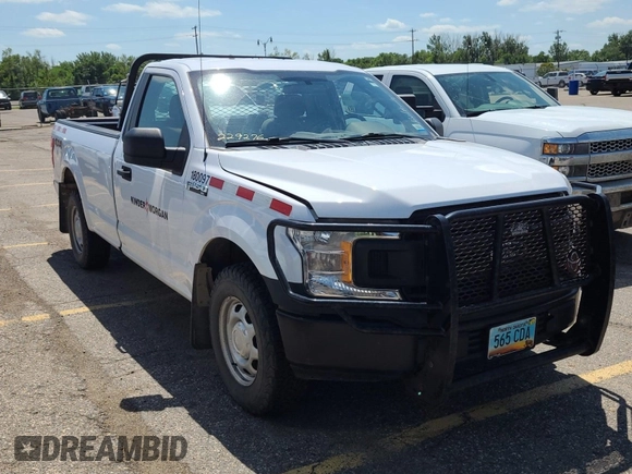 2018 Ford F-150 XL with VIN 1FTMF1EB9JKD38518, listed as a IAAI auction lot 42730627 with 205,804 mi miles and . Bid and sale history available at DreamBid. Image 2.