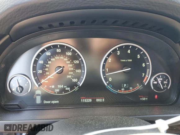 2016 BMW X5 xDrive35i with VIN 5UXKR0C51G0P23211, listed as a Copart auction lot 53495155 with 115,229 mi miles and Salvage Title. Bid and sale history available at carsss.com. Image 9.