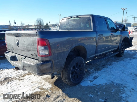 2022 Ram 2500 Big Horn with VIN 3C6UR5DJ7NG337928, listed as a IAAI auction lot 41312397 with 22,085 mi miles. Bid and sale history available at carsss.com. Image 4.