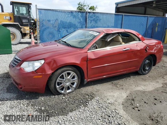 2008 Chrysler Sebring Limited with VIN 1C3LC65M58N101007, listed as a Copart auction lot 50083235 with 74,516 mi miles and Salvage title. Bid and sale history available at DreamBid. Image 1.