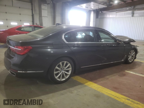2017 BMW 7 Series 740i xDrive with VIN WBA7E4C59HGU99315, listed as a Copart auction lot 51578444 with 0 mi miles. Bid and sale history available at carsss.com. Image 3.