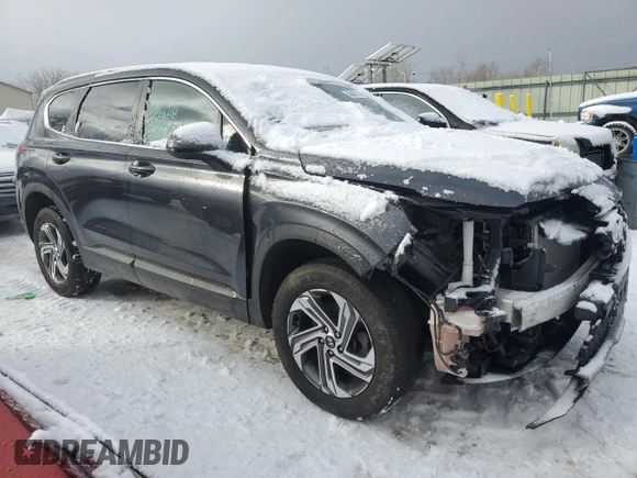 2021 Hyundai Santa Fe SE with VIN 5NMS1DAJ4MH347227, listed as a Copart auction lot 43447315 with 72,702 mi miles and Salvage Title. Bid and sale history available at carsss.com. Image 4.