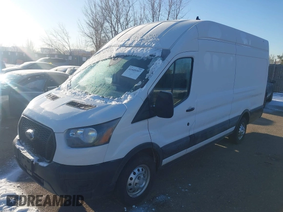 2023 Ford Transit Cargo with VIN 1FTBR3U86PKA39951, listed as a IAAI auction lot 41449397 with 46,883 mi miles and . Bid and sale history available at DreamBid. Image 2.