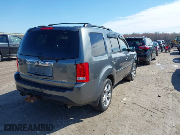 2012 Honda Pilot EX-L with VIN 5FNYF4H55CB040430, listed as a IAAI auction lot 41952800 with 247,175 mi miles and . Bid and sale history available at DreamBid. Image 4.