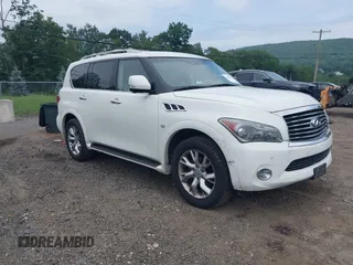 2014 Infiniti QX80 with VIN JN8AZ2NC1E9350687, listed as a IAAI auction lot 42601530 with 150,267 mi miles and . Bid and sale history available at DreamBid. Image 1.