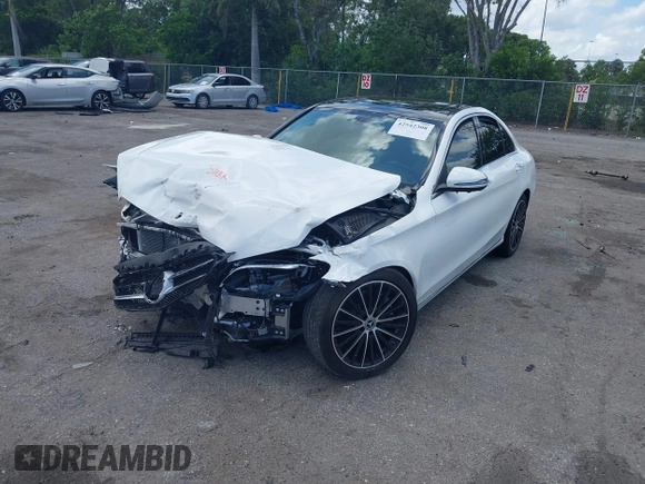 2021 Mercedes-Benz C 300 with VIN W1KWF8DB7MR649515, listed as a IAAI auction lot 42542308 with 22,136 mi miles and . Bid and sale history available at DreamBid. Image 6.