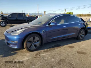2018 Tesla Model 3 Long Range Battery with VIN 5YJ3E1EA1JF155696, listed as a Copart auction lot 46669995 with 84,055 mi miles and Salvage Title. Bid and sale history available at DreamBid. Image 1.