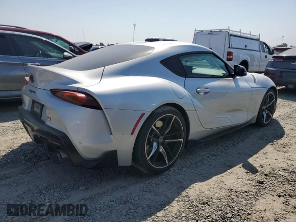2021 Toyota GR Supra 3.0 with VIN WZ1DB0C00MW042261, listed as a Copart auction lot 69486714 with 18,862 mi miles and Salvage Title. Bid and sale history available at carsss.com. Image 3.