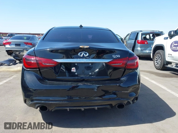 2020 Infiniti Q50 Luxe with VIN JN1EV7AP1LM206746, listed as a IAAI auction lot 42115920 with 94,394 mi miles and . Bid and sale history available at DreamBid. Image 17.