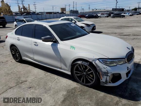 2020 BMW 3 Series M340i with VIN 3MW5U7J05L8B28503, listed as a Copart auction lot 48299654 with 67,705 mi miles and Salvage Title. Bid and sale history available at carsss.com. Image 4.
