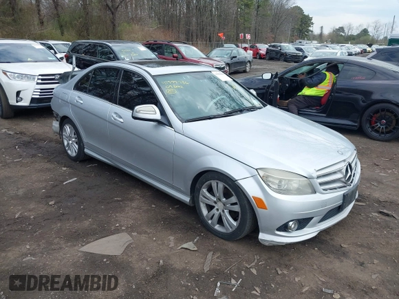 2009 Mercedes-Benz C-Class 3.0L Sport with VIN WDDGF81X89F234426, listed as a IAAI auction lot 41999986 with 206,884 mi miles. Bid and sale history available at carsss.com. Image 1.
