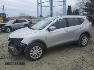 2015 Nissan Rogue S with VIN KNMAT2MV1FP591596, listed as a Copart auction lot 46546605 with 109,497 mi miles and Salvage Title. Bid and sale history available at carsss.com. Image 1.