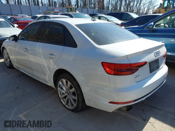 2017 Audi A4 Season of Audi ultra Premium with VIN WAUKMAF46HN050460, listed as a IAAI auction lot 41564088 with 126,988 mi miles. Bid and sale history available at carsss.com. Image 3.