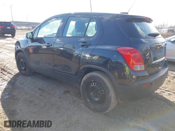 2016 Chevrolet Trax LS with VIN KL7CJKSB7GB634812, listed as a IAAI auction lot 41733679 with 130,654 mi miles. Bid and sale history available at carsss.com. Image 3.