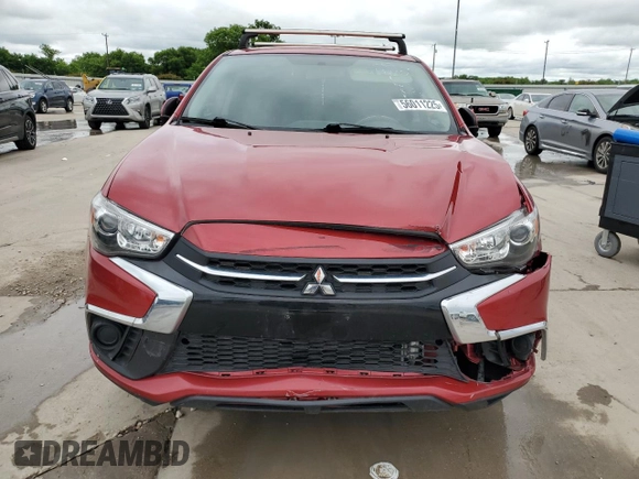 2019 Mitsubishi Outlander ES with VIN JA4AP3AU1KU034988, listed as a Copart auction lot 56011225 with 62,288 mi miles and Salvage title. Bid and sale history available at DreamBid. Image 5.