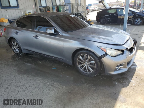 2015 Infiniti Q50 Premium with VIN JN1BV7AP4FM352677, listed as a Copart auction lot 51815065 with 115,849 mi miles and Salvage Title. Bid and sale history available at carsss.com. Image 4.