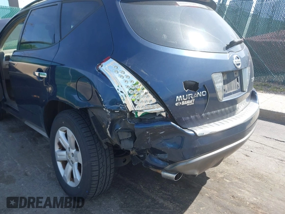 2007 Nissan Murano SL with VIN JN8AZ08W27W655484, listed as a IAAI auction lot 42160461 with 179,476 mi miles and . Bid and sale history available at DreamBid. Image 6.