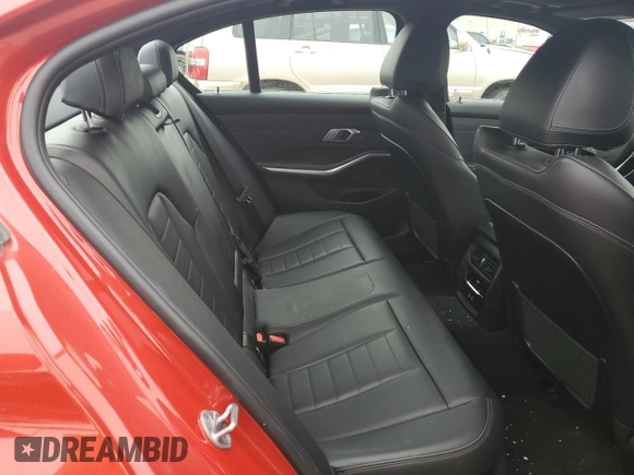 2021 BMW 3 Series 330i xDrive with VIN 3MW5R7J05M8B50200, listed as a Copart auction lot 46443405 with 35,663 mi miles and Salvage title. Bid and sale history available at DreamBid. Image 10.
