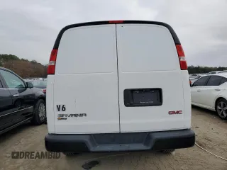 2023 GMC Savana Cargo Van with VIN 1GTW7AFP3P1109993, listed as a Copart auction lot 80681264 with 48,041 mi miles and Salvage Title. Bid and sale history available at carsss.com. Image 6.