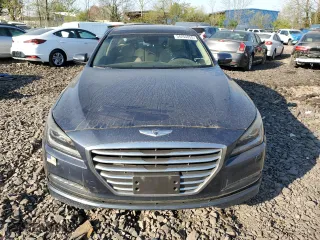 2016 Hyundai Genesis 3.8L with VIN KMHGN4JE6GU107599, listed as a Copart auction lot 54254055 with 110,605 mi miles and Clean Title. Bid and sale history available at carsss.com. Image 5.
