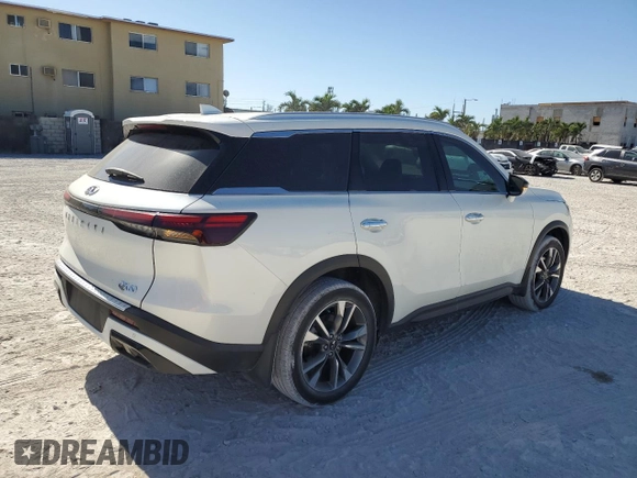 2023 Infiniti QX60 Luxe with VIN 5N1DL1FR1PC375985, listed as a Copart auction lot 81452144 with 16,913 mi miles and Salvage title. Bid and sale history available at DreamBid. Image 3.