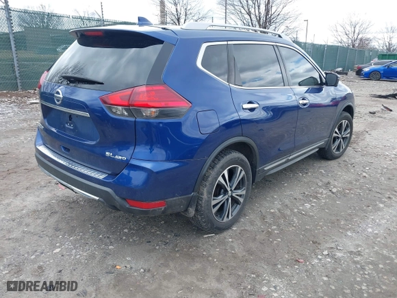 2017 Nissan Rogue SL with VIN 5N1AT2MV0HC742787, listed as a IAAI auction lot 41738314 with 156,574 mi miles. Bid and sale history available at carsss.com. Image 4.