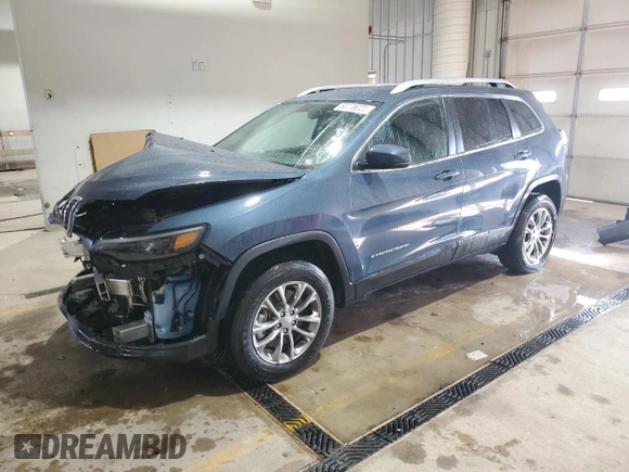 2020 Jeep Cherokee Altitude with VIN 1C4PJMLX7LD516686, listed as a Copart auction lot 50758025 with 34,450 mi miles and Salvage Title. Bid and sale history available at carsss.com. Image 1.