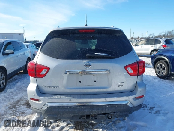 2017 Nissan Pathfinder SV with VIN 5N1DR2MM9HC678395, listed as a IAAI auction lot 41607798 with 190,996 mi miles. Bid and sale history available at carsss.com. Image 16.