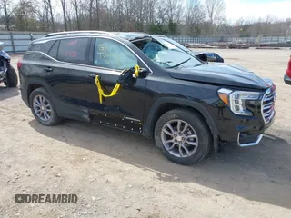 2023 GMC Terrain SLT with VIN 3GKALPEG6PL189023, listed as a IAAI auction lot 41829881 with 53,797 mi miles and . Bid and sale history available at carsss.com. Image 1.