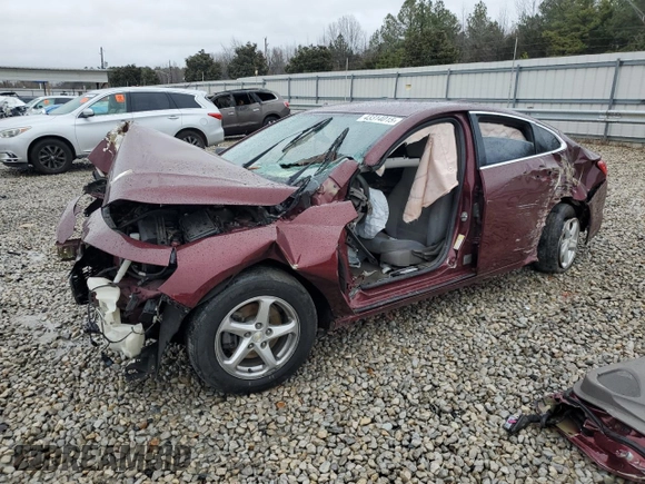 2016 Chevrolet Malibu LS with VIN 1G1ZB5ST8GF189549, listed as a Copart auction lot 43314015 with Not Provided miles and Salvage Title. Bid and sale history available at carsss.com. Image 1.
