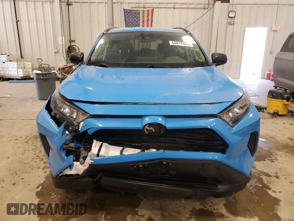 2019 Toyota RAV4 LE with VIN JTMF1RFV7KJ010844, listed as a Copart auction lot 60878805 with 75,904 mi miles and Salvage title. Bid and sale history available at DreamBid. Image 5.