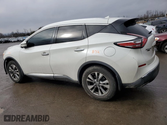 2016 Nissan Murano SV z VIN 5N1AZ2MG7GN140293, wystawiony jako Copart lot #44770525 z przebiegiem 125 263 mil mil oraz Szkoda całkowita • Salvage title. Historia ofert i sprzedaży dostępna na DreamBid. Obrazek 2.
