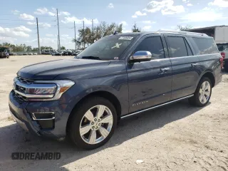 2023 Ford Expedition Max Platinum with VIN 1FMJK1L8XPEA43579, listed as a Copart auction lot 77406054 with 18,048 mi miles and Non repairable. Bid and sale history available at DreamBid. Image 1.