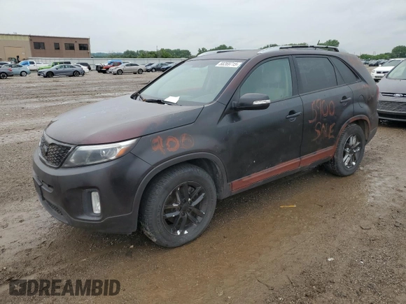 2014 Kia Sorento LX z VIN 5XYKT4A68EG435599, wystawiony jako Copart lot #58269715 z przebiegiem Nie podano mil oraz Czysty tytuł • Clean title. Historia ofert i sprzedaży dostępna na DreamBid. Obrazek 1.