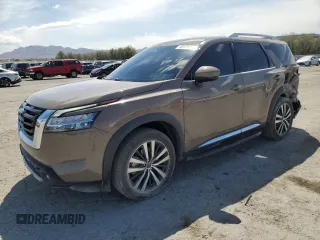 2023 Nissan Pathfinder Platinum z VIN 5N1DR3DH2PC219474, wystawiony jako Copart lot #53171215 z przebiegiem 13 316 mil mil oraz Szkoda całkowita • Salvage title. Historia ofert i sprzedaży dostępna na DreamBid. Obrazek 1.