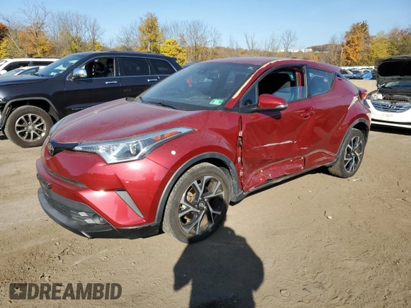 2018 Toyota C-HR XLE with VIN NMTKHMBX7JR046425, listed as a Copart auction lot 76963494 with 19,283 mi miles and Salvage Title. Bid and sale history available at DreamBid. Image 1.