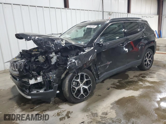 2024 Jeep Compass Limited with VIN 3C4NJDCN3RT161346, listed as a Copart auction lot 57380145 with 11,344 mi miles and Salvage title. Bid and sale history available at DreamBid. Image 1.
